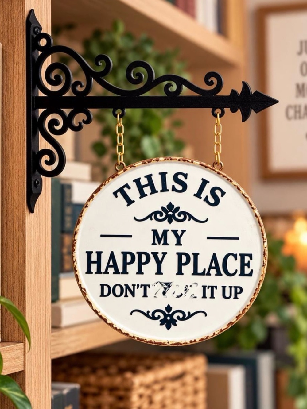 Bookshelf Decor This Is My Happy Place Donât F It Up